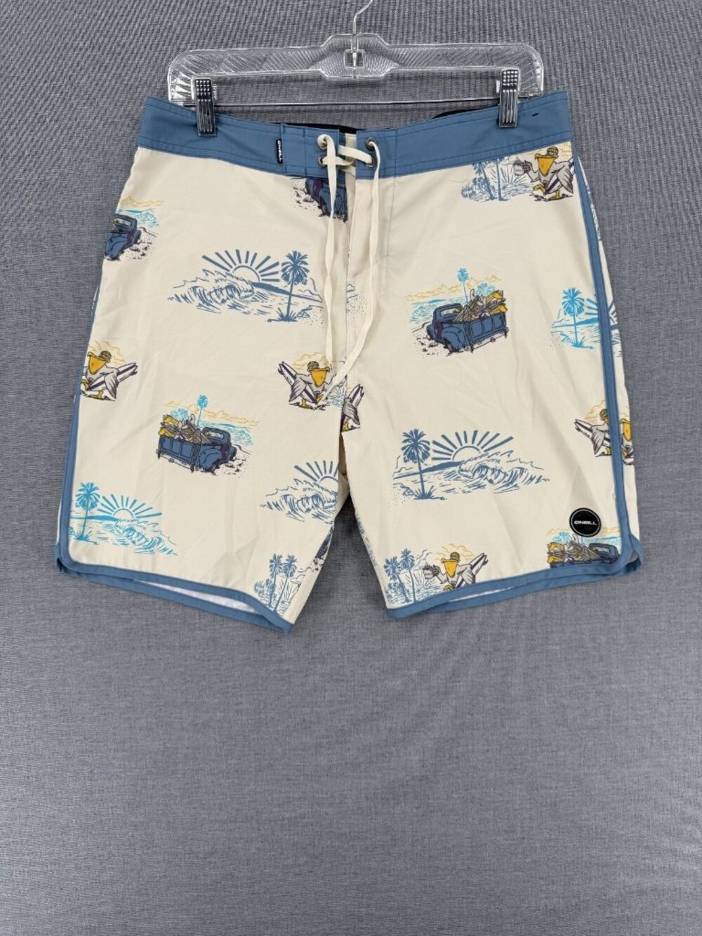 O'Neill Hyperfreak Surf Patrol Board Shorts Mens 33 7" Swim Trunks Drawstring
